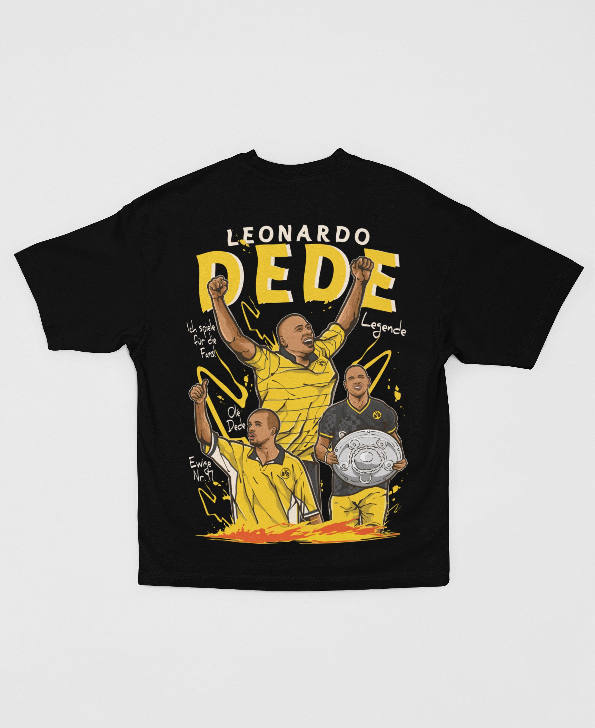 Dede T-Shirt mit Front Print – Lockerer Schnitt, Premium Qualität, 100% Baumwolle | Another Icon Dortmund Design